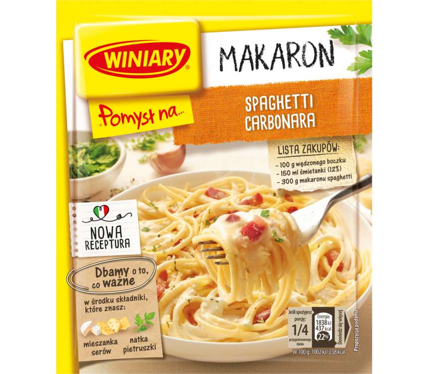 Winiary Pomysł na... Spaghetti carbonara 34 g kaufland.pl