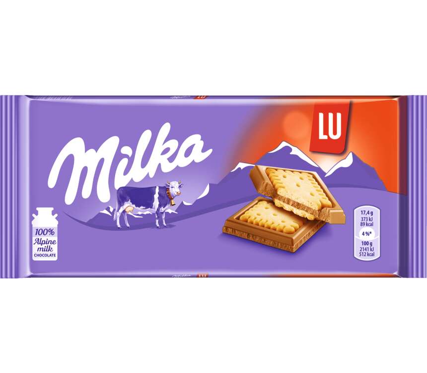 Milka LU Czekolada mleczna z kawałkami ciastek 87 g kaufland.pl
