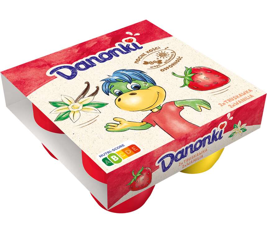 Danonki Mega Serek truskawka - wanilia 4x90 g