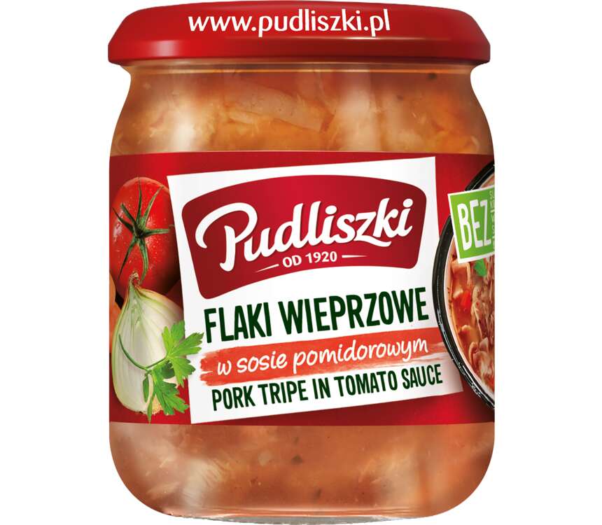 Pudliszki Flaczki wieprzowe w sosie pomidorowym 500 g kaufland.pl