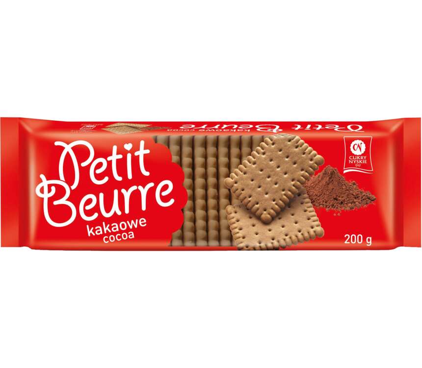 Cukry Nyskie Petit Beurre Herbatniki kakaowe 200 g