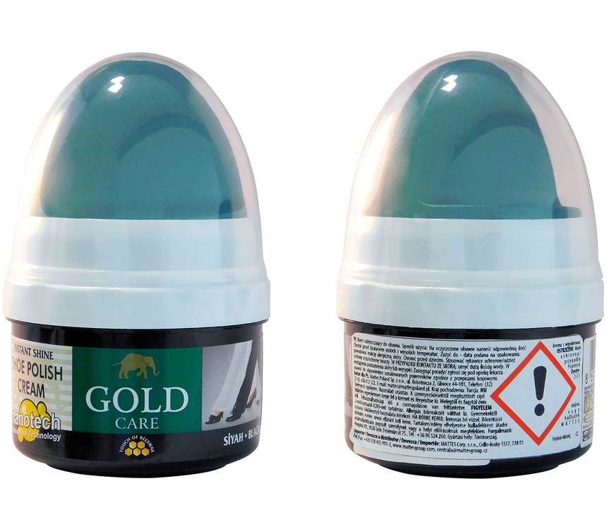 Gold Care Krem nabłyszczający do butów czarny 60 ml
