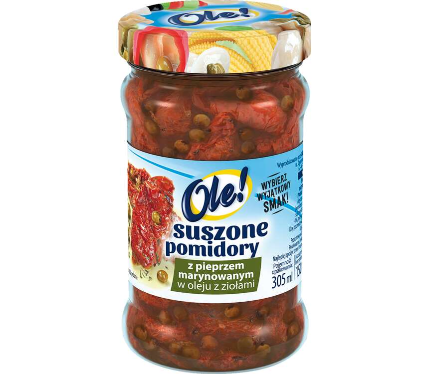 Ole! Pomidory suszone z pieprzem i ziołach 150/270g