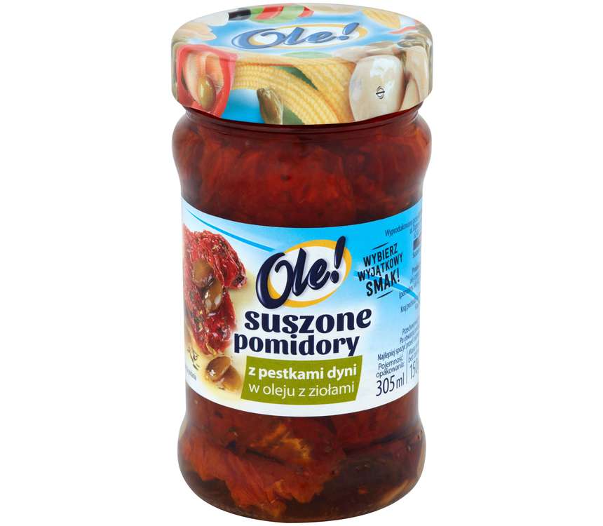 Ole! Pomidory suszone z pestkami dyni 150/270g
