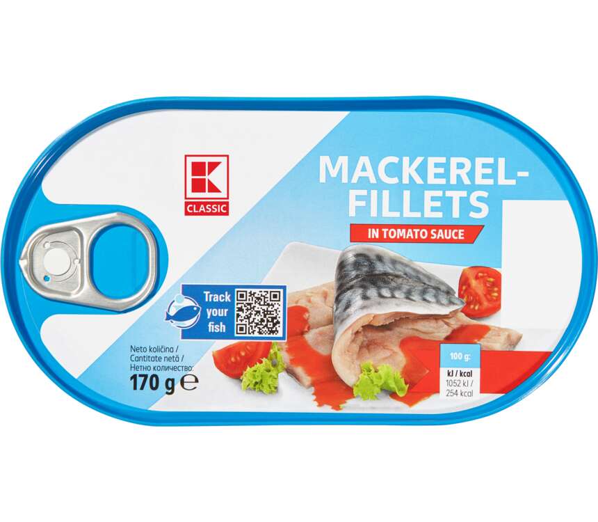 K-Classic Filety z makreli w sosie pomidorowym 170 g