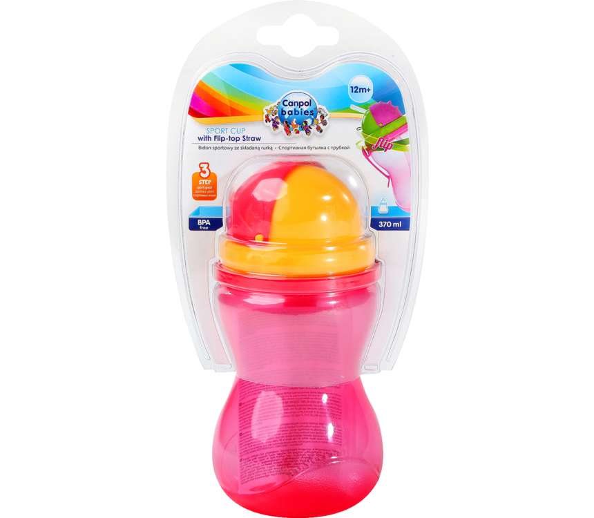 Canpol Bidon sportowy ze składaną rurką 370 ml