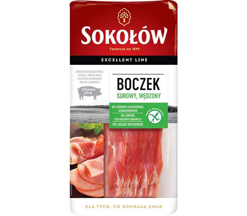 Sokołów Boczek wędzony surowy 100 g
