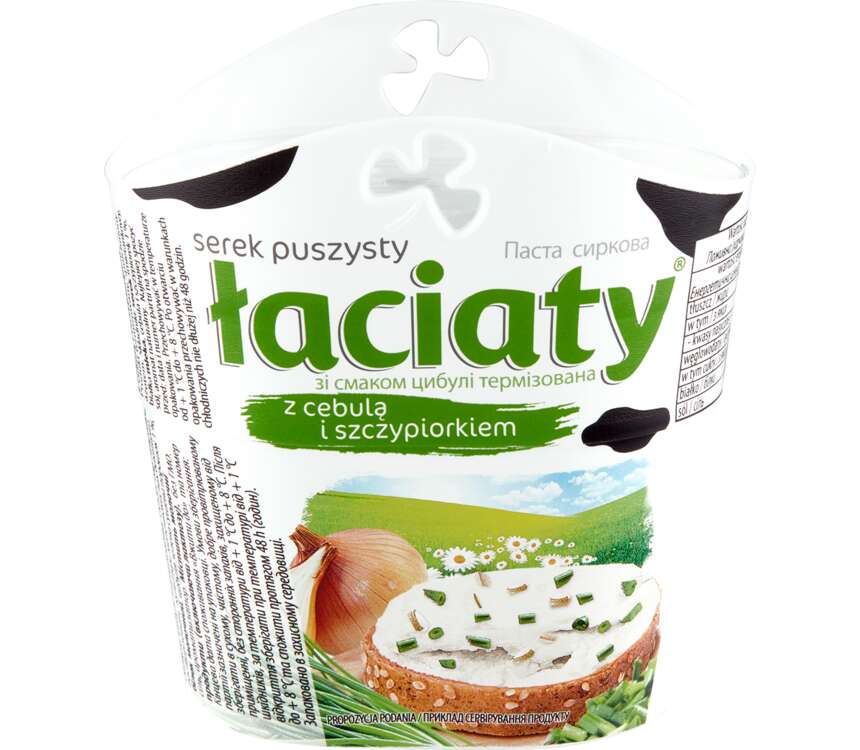 Łaciaty Serek puszysty z cebulą i szczyp. 150 g