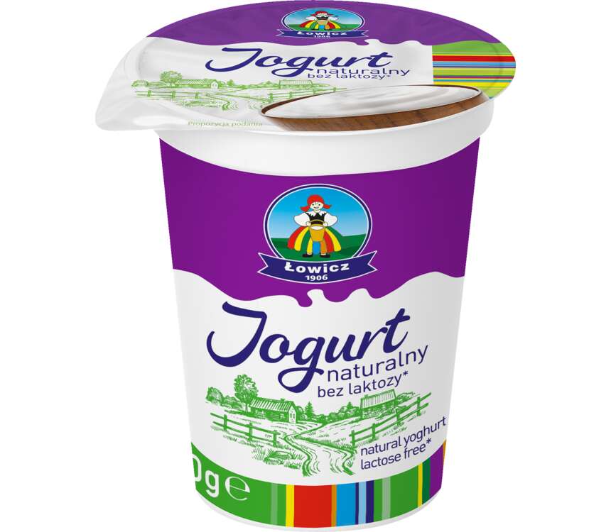 Łowicz Jogurt naturalny bez laktozy 200 g
