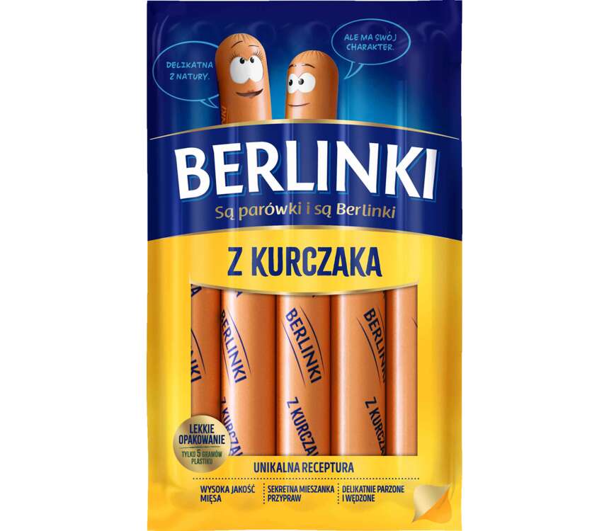 Morliny Berlinki parówki z kurcząt 250 g kaufland.pl