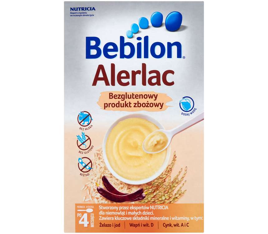 Bebilon Alerlac 4M Kaszka Bezglutenowa zbożowa 400 g