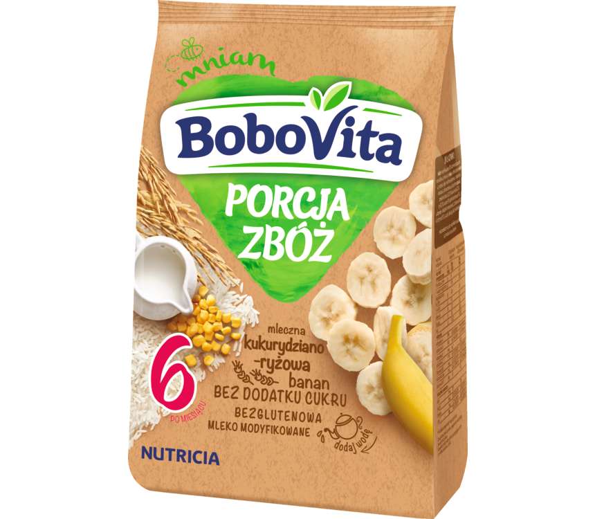 Bobovita Porcja Zbóż Kaszka mleczna 7M bananowa 210 g
