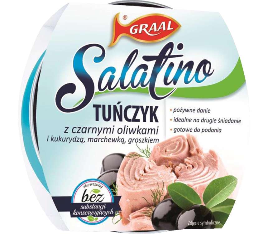 Salatino Tuńczyk z czarnymi oliwkami 160g kaufland.pl