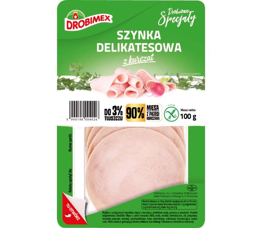 Drobimex Szynka delikatesowa z kurcząt 100 g