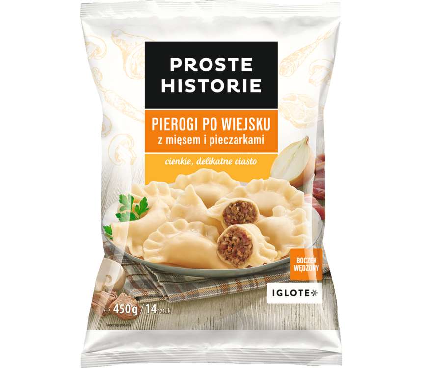 Proste Historie Pierogi po wiejsku mięso-pieczarki 450 g