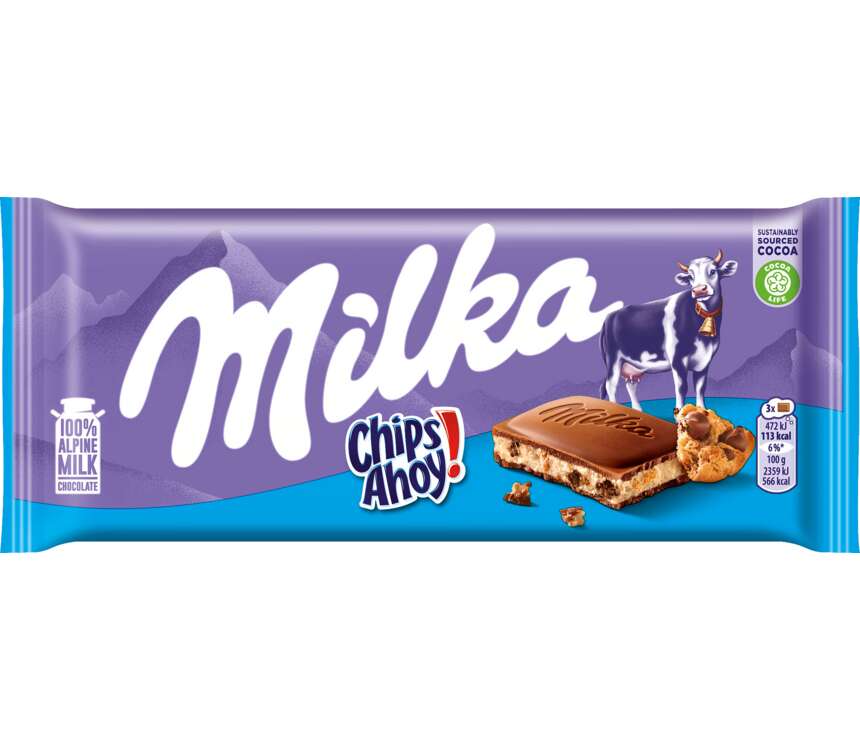 Milka Czekolada mleczna Chips Ahoy 100 g kaufland.pl