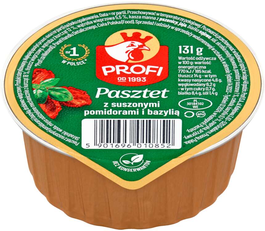 Profi Pasztet drobiowy pomidowy-bazylia 131 g