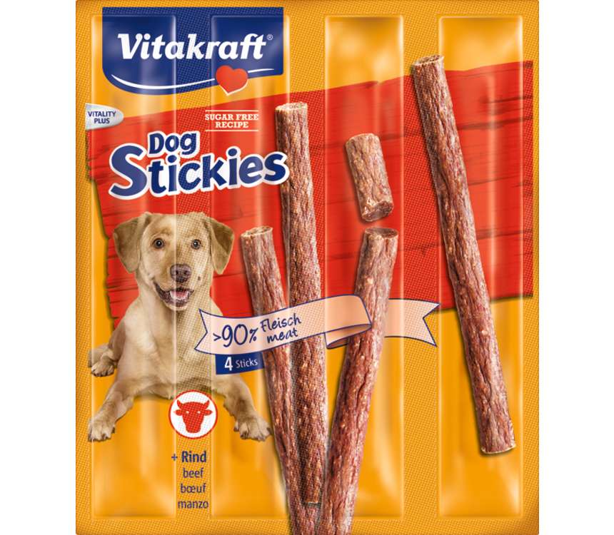 Vitakraft Stickies Paluszki dla psa wolowina 44 g