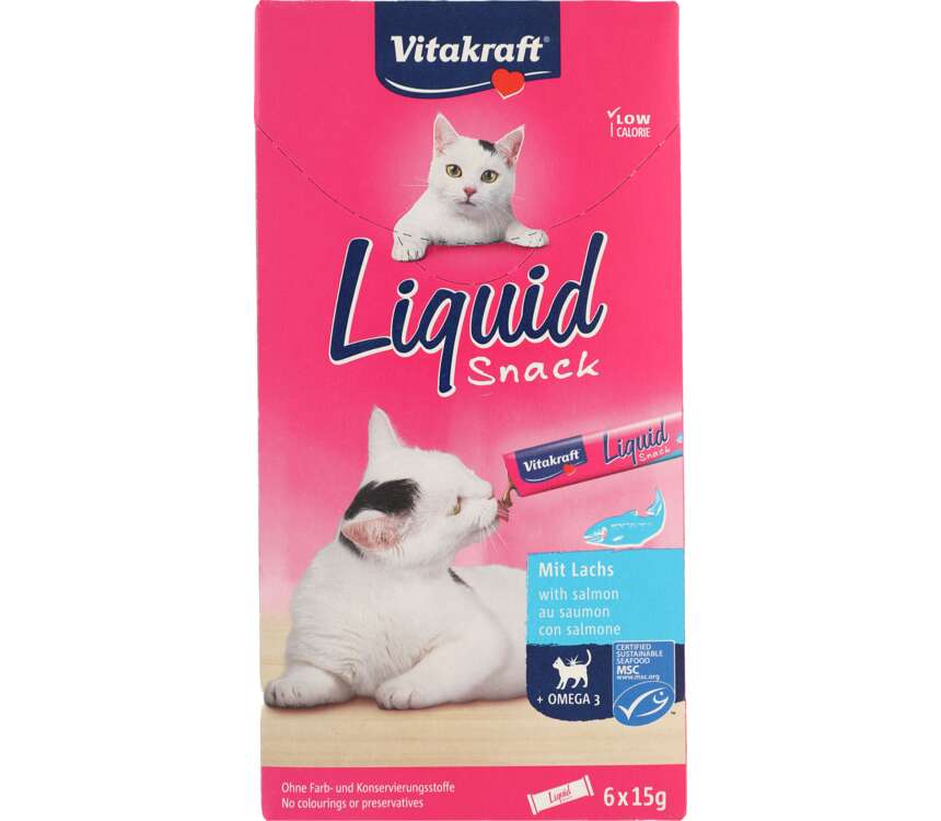 Vitakraft Liquid Przysmak dla kota łosoś 6x15 g