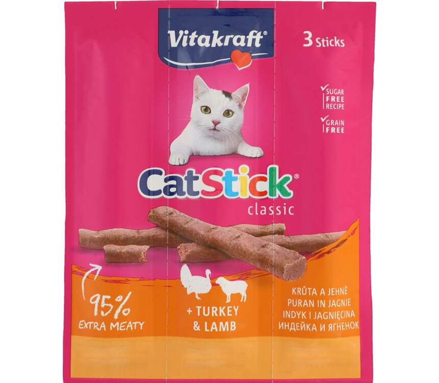 Vitakraft Stick mini Przysmak dla kota indyk, baranina 18 g