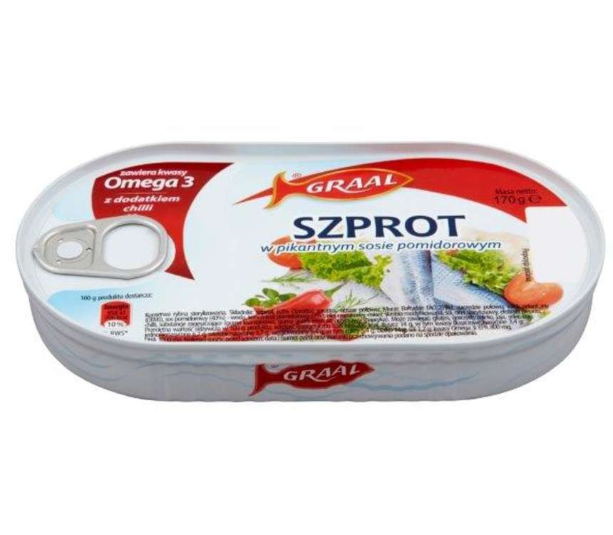 Graal Szprot w pikantnym sosie pomidorowym 170 g