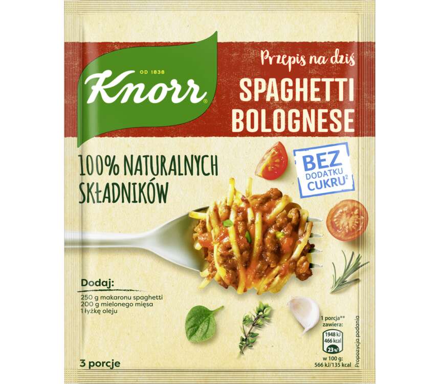 Knorr Naturalnie Smaczne Spaghetti Bolognese 43 g kaufland.pl