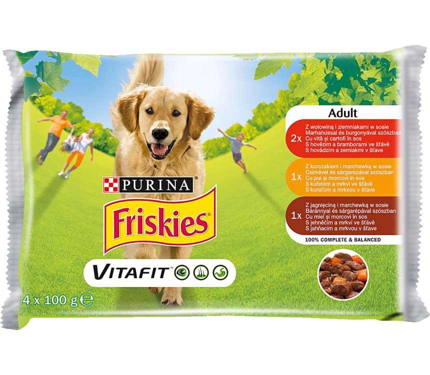 Friskies Adult Pokarm dla psa mix 4x100 g kaufland.pl
