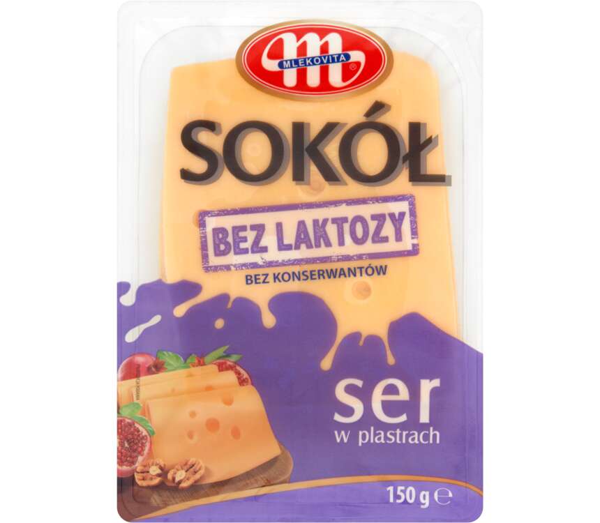 Mlekovita Ser Sokół bez laktozy plastry 150 g