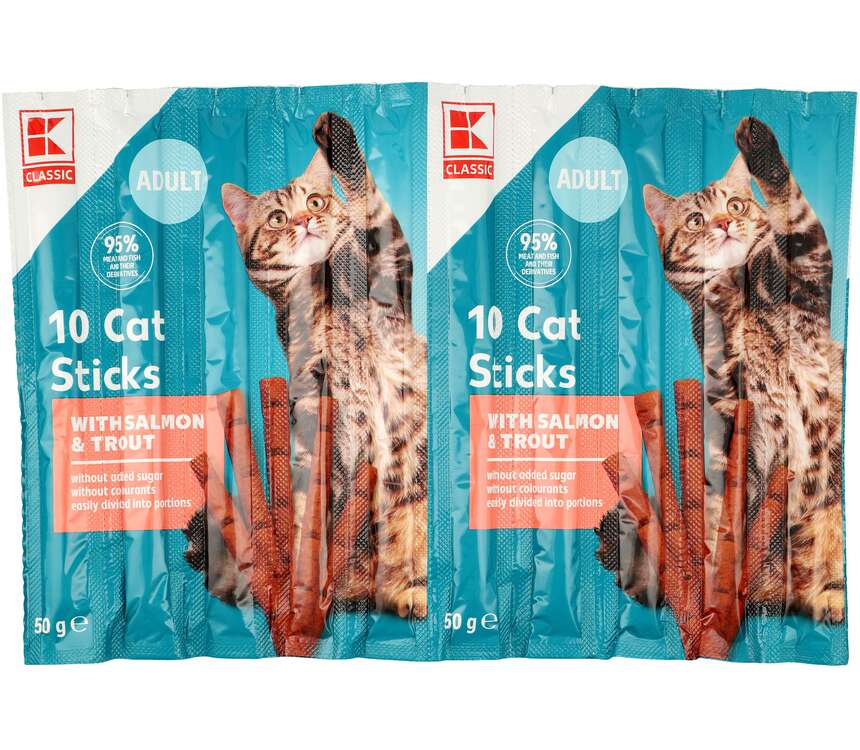K-Classic Przysmak dla kota Sticks pstrąg, łosoś 10x5 g