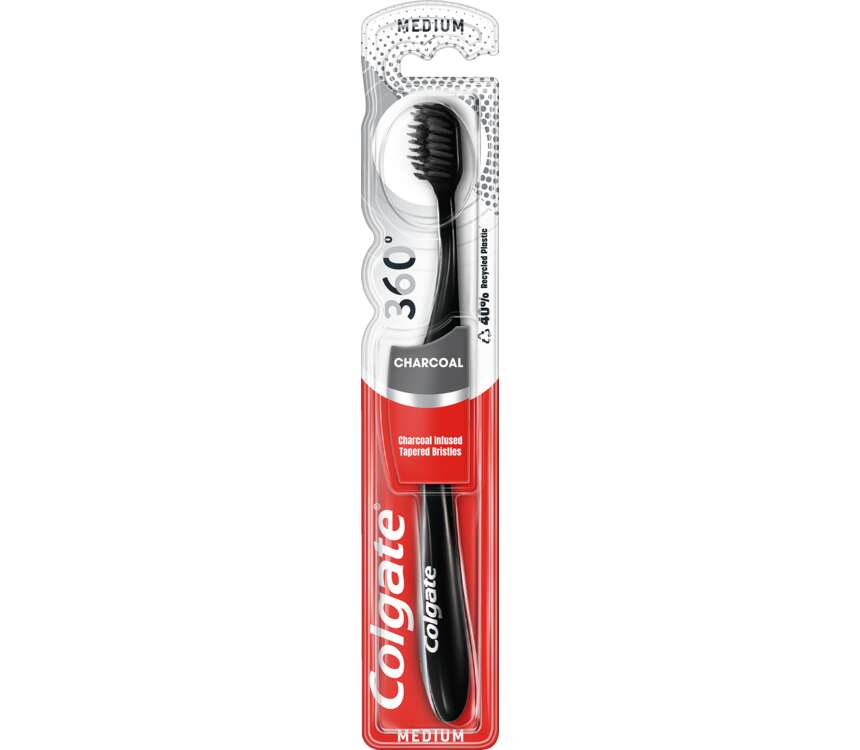 Colgate 360 Szczoteczka do zębów Black Medium 1 szt