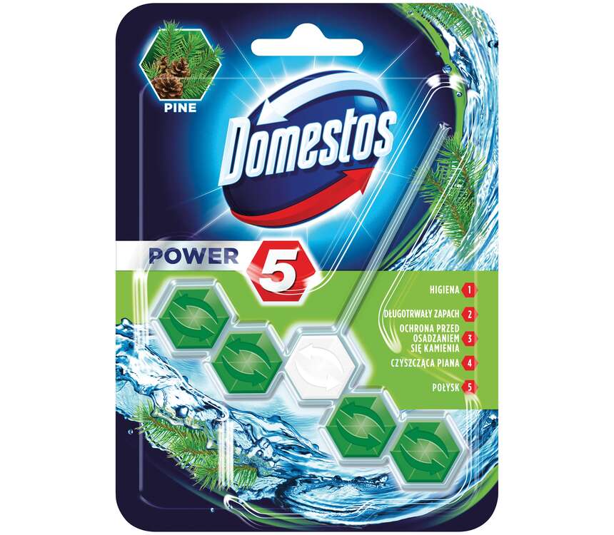 Domestos Power 5 Kostka toaletowa Pine 55 g