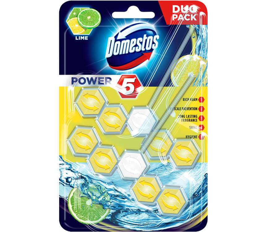 Domestos Power 5 Kostka toaletowa Lime 2x55 g kaufland.pl