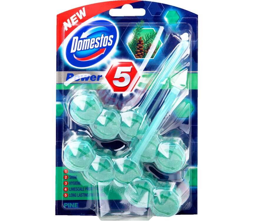 Domestos Power 5 Kostka toaletowa Pine 2 x 55 g