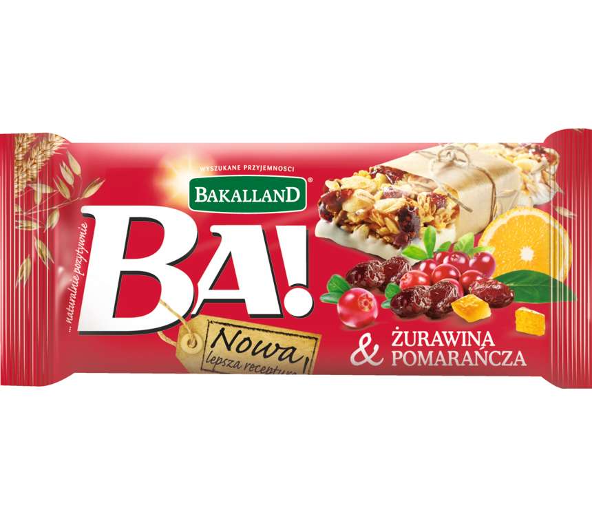 Bakalland BA! Baton żurawina-pomarańcza 40 g kaufland.pl