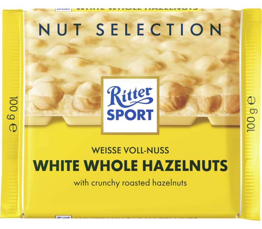Ritter Sport Czekolada biała z orzechami 100 g