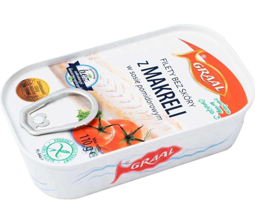 Graal Filety z makreli w sosie pomidorowym 110 g