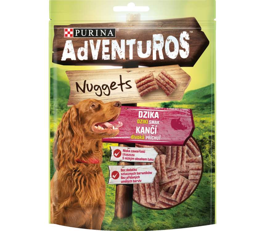 Adventuros Przekąska Nuggets o smaku dzika 90 g