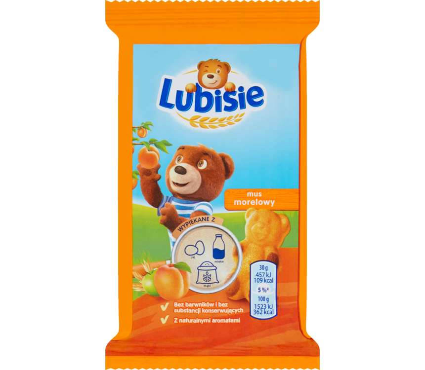 Petitki Lubisie Ciastko biszkoptowe morelowe 30 g