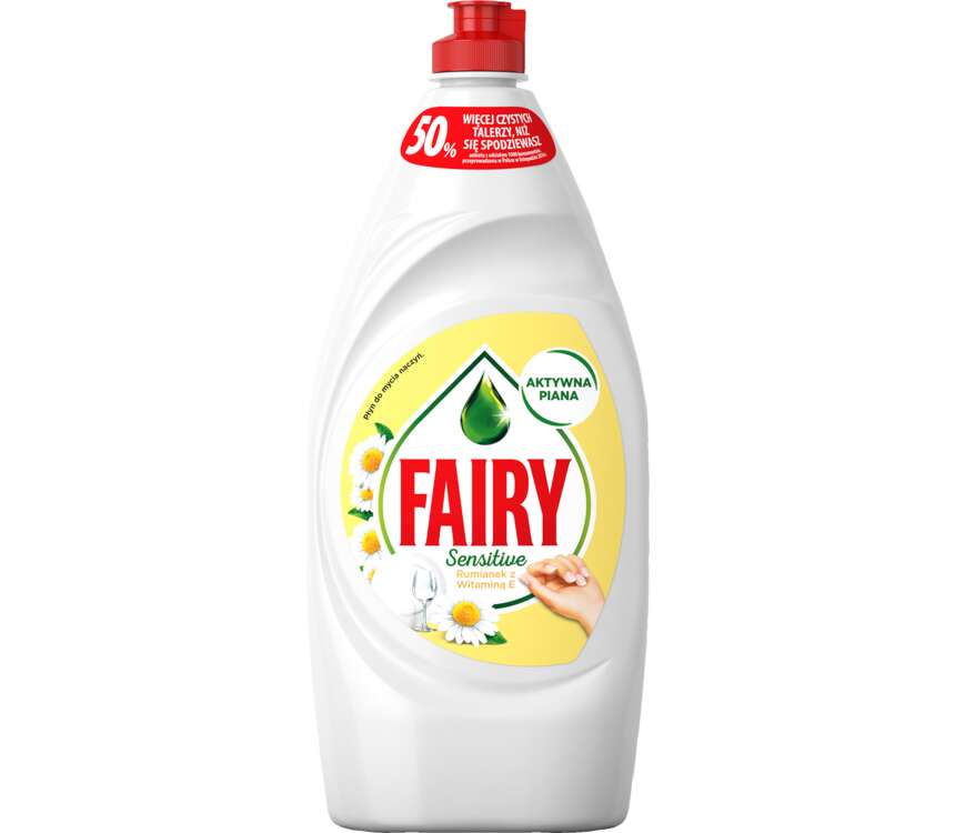Fairy Sensitive Płyn do mycia naczyń rumianek, witamina E 0,9L kaufland.pl
