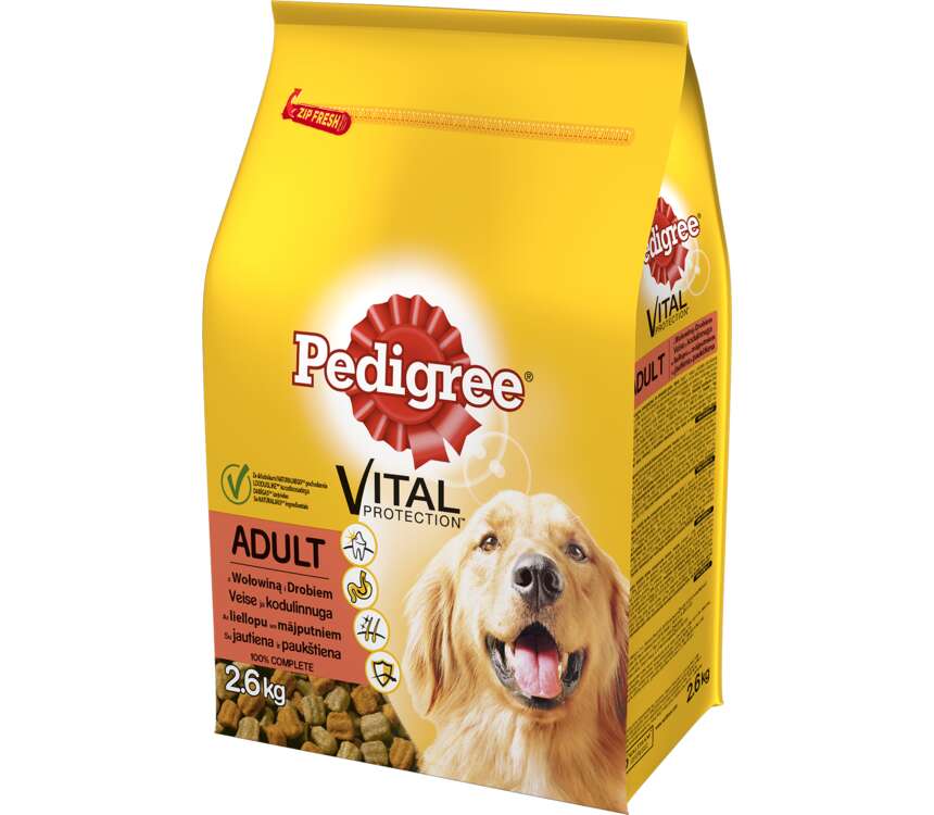 Pedigree Adult Karma dla psów wołowina, drób 2,6 kg kaufland.pl