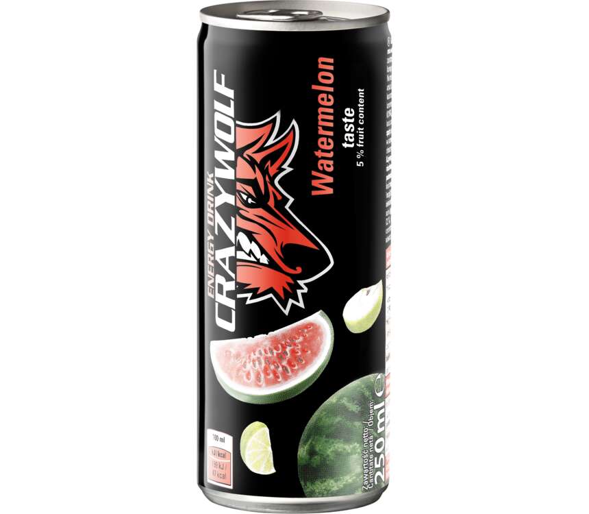 Crazy Wolf Napój energetyzujący o smaku arbuza 0,25 L
