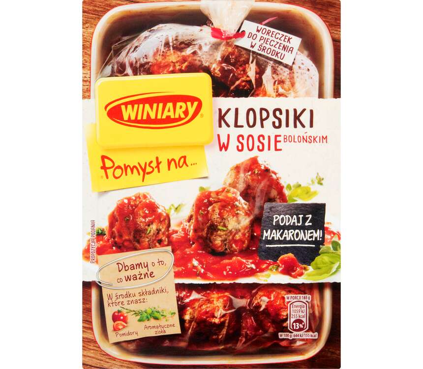 Winiary Pomysł na... Klopsiki w sosie bolońskim 37 g