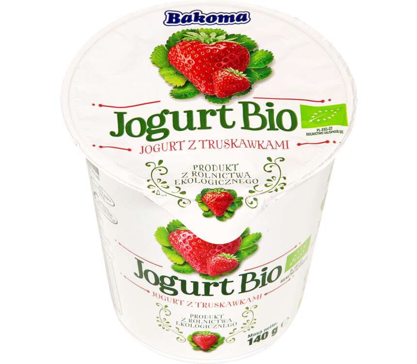 Bakoma Jogurt Bio z truskawkami 140 g