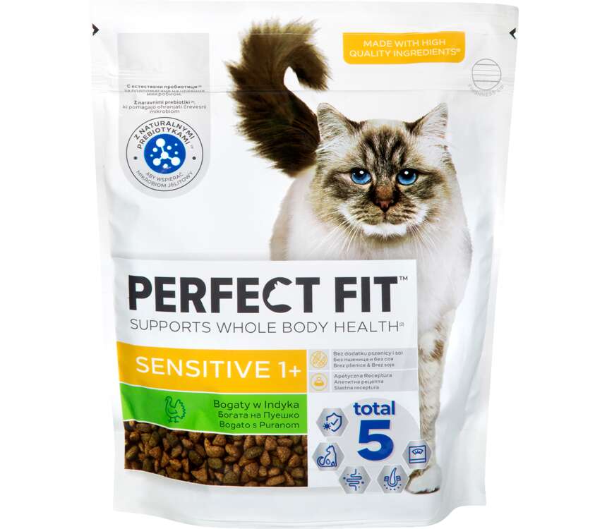 Perfect Fit Karma dla kota sucha Sensitive 1+ 0,75 kg
