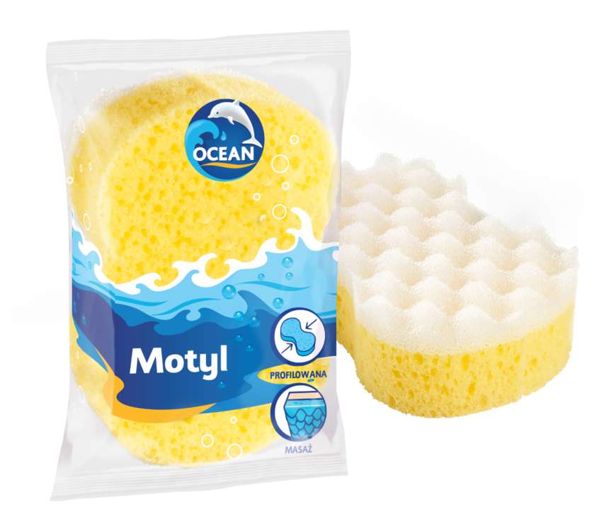 Ocean Gąbka do kąpieli i masażu Motyl 1 szt