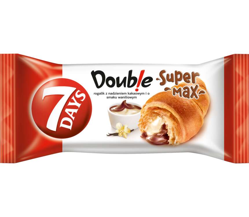 7Days Max Double Rogalik z nadzieniem kakaowo-waniliowym 110 g
