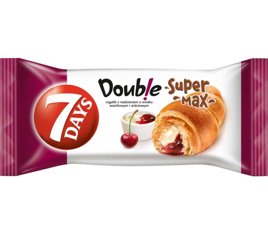 7Days Max Double Rogalik z nadzieniem waniliowym z wiśnią 80g+30g kaufland.pl