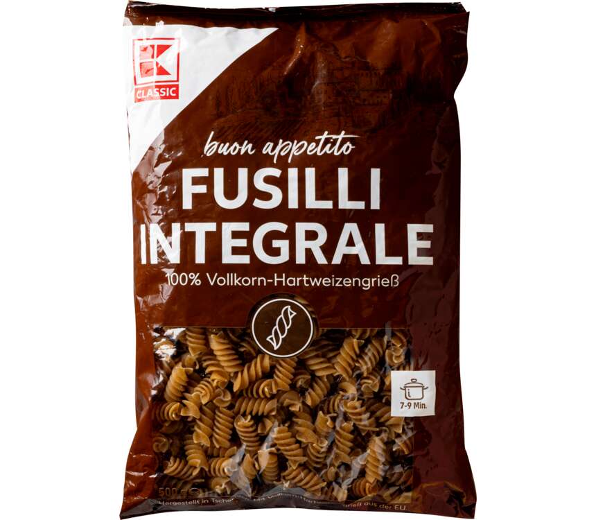 K-Classic Makaron świderki pełnoziarnisty 500 g