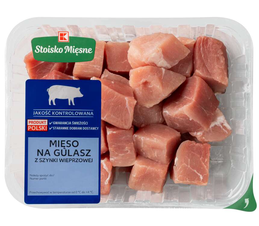 K-STOISKO MIĘSNE Mięso na gulasz z szynki wieprzowej 500 g