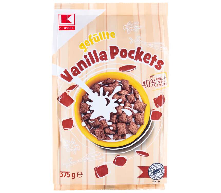 K-Classic Poduszki zbożowe o smaku waniliowym 375 g
